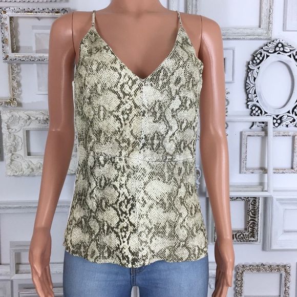 Bailey 44 Tops - BAILEY/44 | Python Leather Embossed Top Small